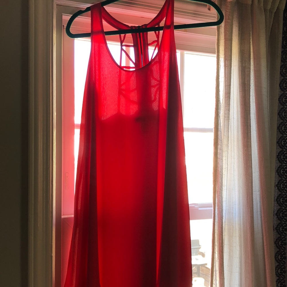 BCBG Paris - coral wedding dress